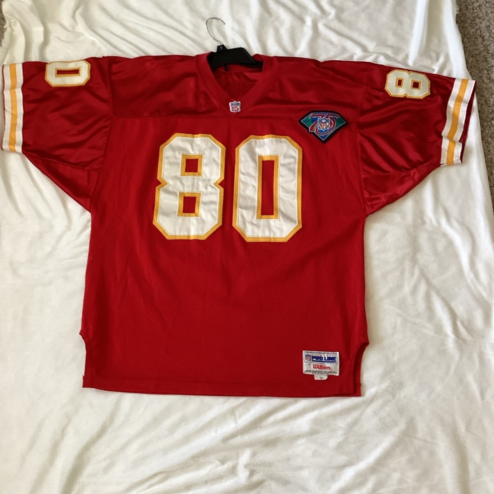 Vintage NFL #80 Lake Dawson KC Chiefs Quarter Zip Jersey🌹